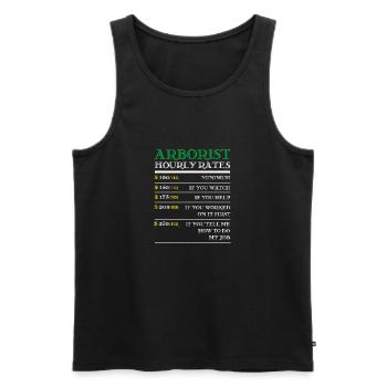 Arborist Baumpfleger - Männer Premium Bio Tank Top - Schwarz - Vorne - AI Model Male 178 light (178cm)