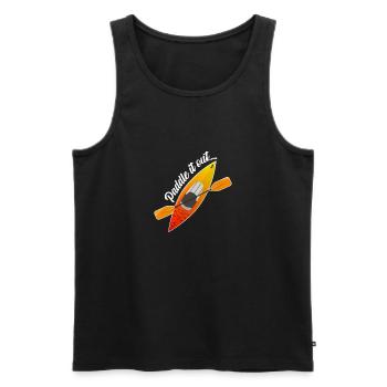Kayaking Paddle It Out - Men's Premium Organic Tank Top - black - Front - AI Model Male 178 light (178cm)