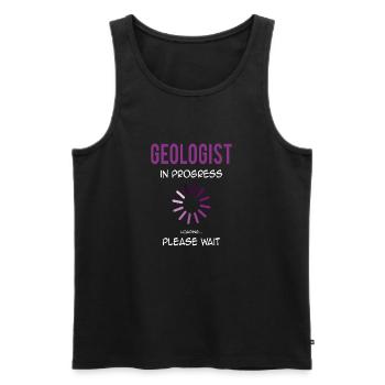 Geology student - Men's Premium Organic Tank Top - black - Front - AI Model Male 178 light (178cm)