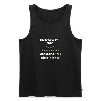 Gebärdensprache ASL American Sign Language - Männer Premium Bio Tank Top - Schwarz - Vorne - Michal (187cm)