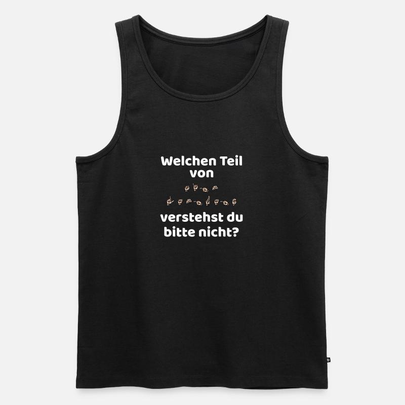 Gebärdensprache ASL American Sign Language - Männer Premium Bio Tank Top - Schwarz