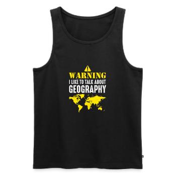 Geograf Geografie - Männer Premium Bio Tank Top - Schwarz - Vorne - Michal (187cm)