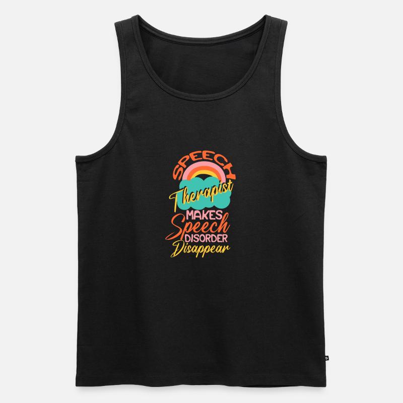Logopäde Sprachtherapeut Logopädie - Männer Premium Bio Tank Top - Schwarz