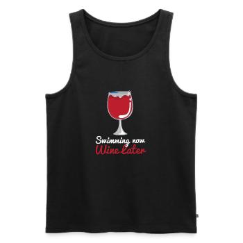 Schwimmen Schwimmer - Männer Premium Bio Tank Top - Schwarz - Vorne - Michal (187cm)