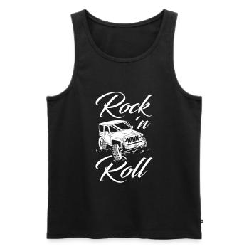 Rock and Roll Jeeps - Männer Premium Bio Tank Top - Schwarz - Vorne - Michal (187cm)