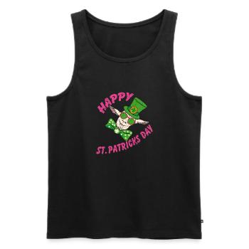 Joyeuse Saint-Patrick Drôle De Chèvre Folle - Débardeur bio Premium Homme - noir - Devant - Michal (187cm)