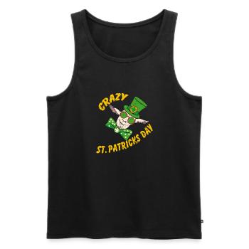 Folle Saint-Patrick Drôle Chèvre Folle - Débardeur bio Premium Homme - noir - Devant - Michal (187cm)
