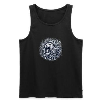 Living Like a Leo - Men's Premium Organic Tank Top - black - Front - AI Model Male 178 light (178cm)