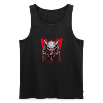 SP Devil 02 Shirt 02 - Men's Premium Organic Tank Top - black - Front - AI Model Male 178 light (178cm)