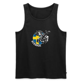 SVERIGE Elk Suède Wilderness Wilderness Wilderness Wilsigns - Débardeur bio Premium Homme - noir - Devant - Michal (187cm)