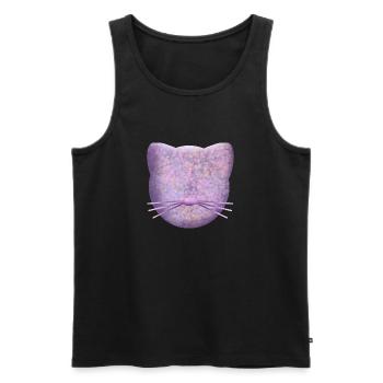 Purple Cat Logo - Men's Premium Organic Tank Top - black - Front - AI Model Male 178 light (178cm)