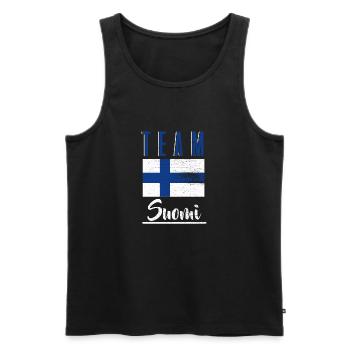 Équipe de la Finlande T-Shirt Cadeau Home Sport - Débardeur bio Premium Homme - noir - Devant - Michal (187cm)
