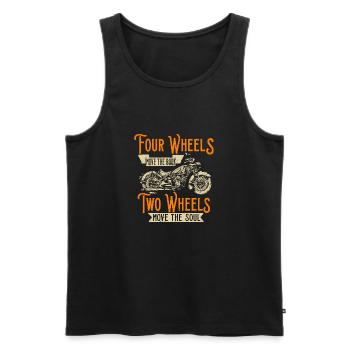 Motorrad Geschenk Zweiräder Motoren lustig - Männer Premium Bio Tank Top - Schwarz - Vorne - Michal (187cm)