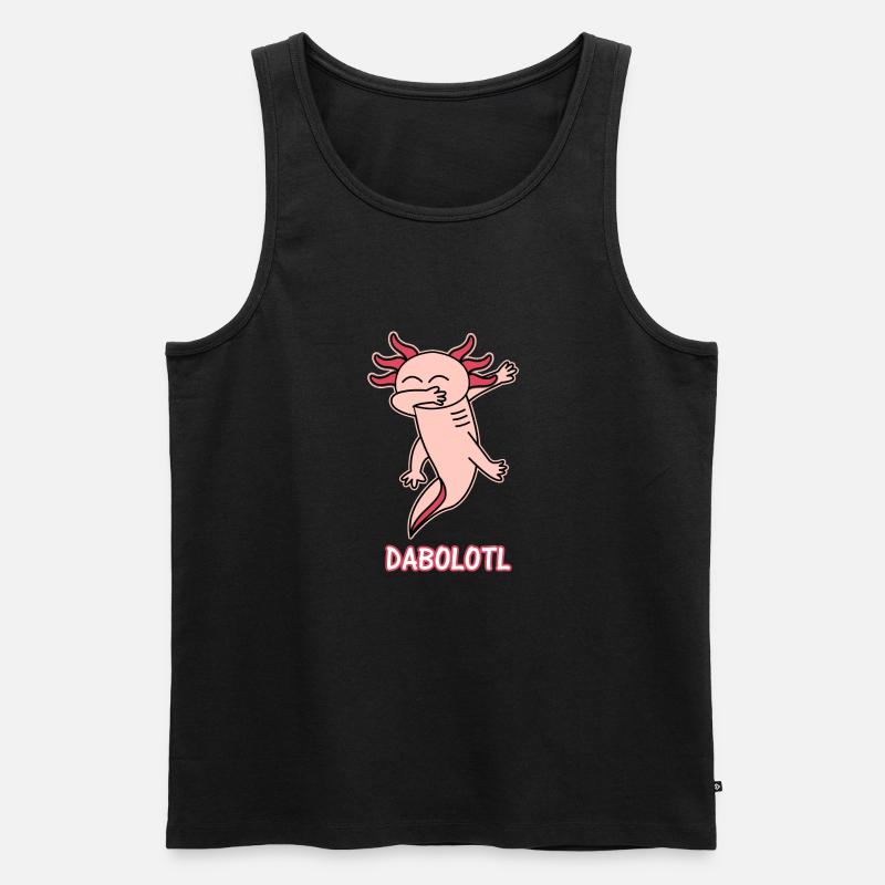Axolotl - Männer Premium Bio Tank Top - Schwarz