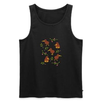 Neuseeland - Männer Premium Bio Tank Top - Schwarz - Vorne - AI Model Male 178 light (178cm)