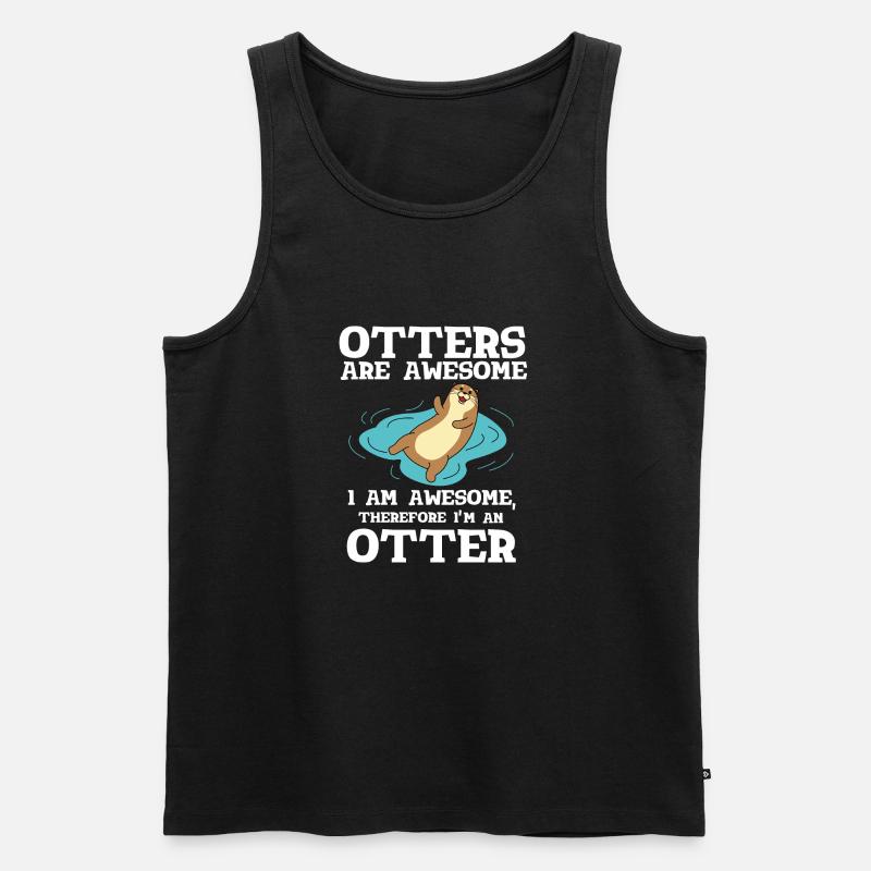 otter - Männer Premium Bio Tank Top - Schwarz