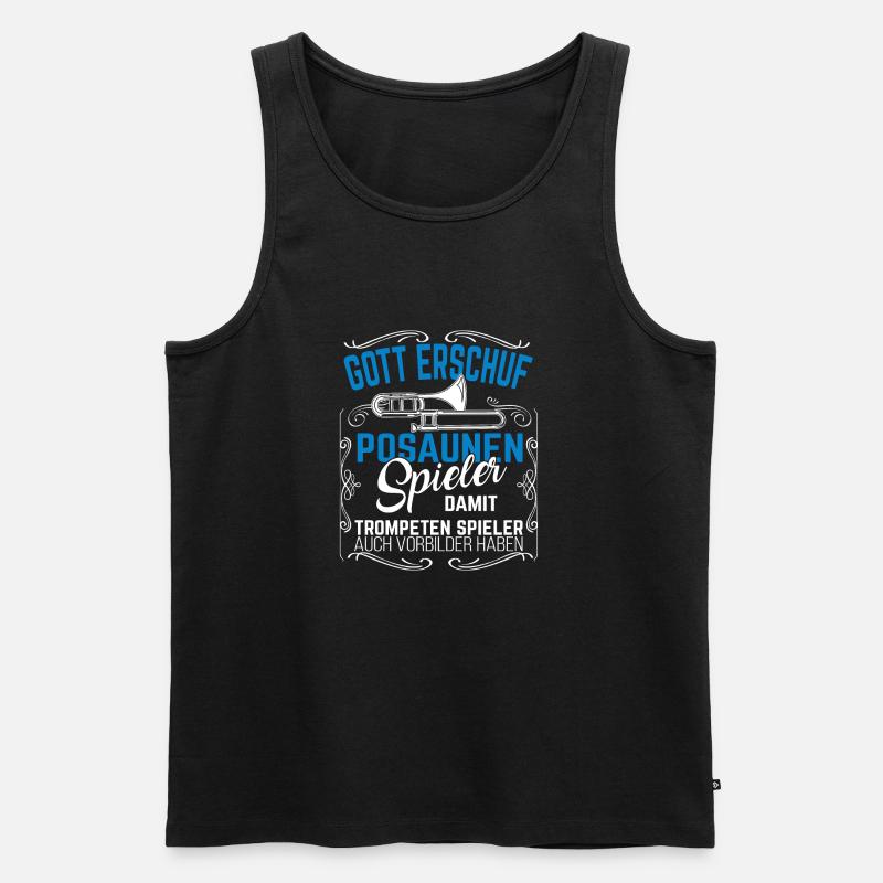 Posaune - Männer Premium Bio Tank Top - Schwarz