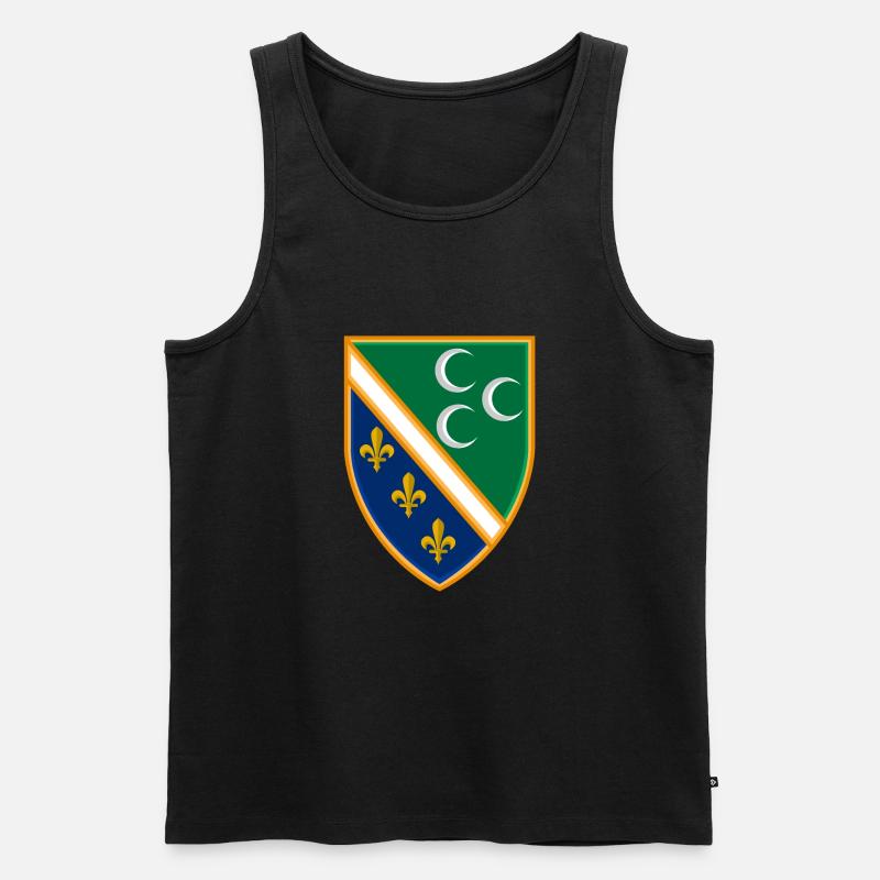 Sandžak Wappen BiH - Männer Premium Bio Tank Top - Schwarz