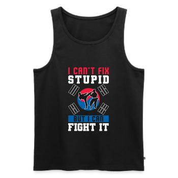 TKD Korean Martial Arts Tae Kwon - Männer Premium Bio Tank Top - Schwarz - Vorne - Michal (187cm)