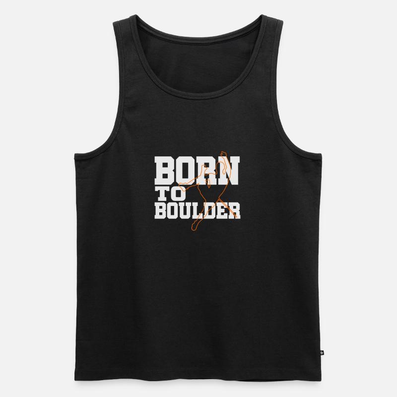 Climber Boulder Climber Climbing - Men's Premium Organic Tank Top - black