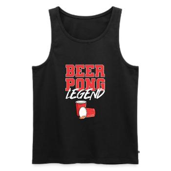 Beerpong Beer Pong Beer Pong Legend - Men's Premium Organic Tank Top - black - Front - Michal (187cm)
