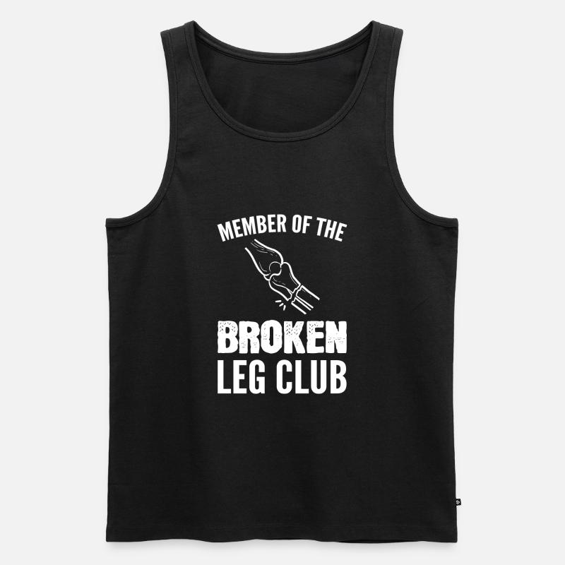 Gebrochenes Bein - Männer Premium Bio Tank Top - Schwarz