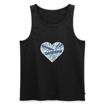 Ravensburg Herz - Männer Premium Bio Tank Top - Schwarz - Vorne - Michal (187cm)