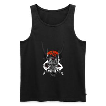 Japan Oni Maske - Männer Premium Bio Tank Top - Schwarz - Vorne - AI Model Male 178 light (178cm)