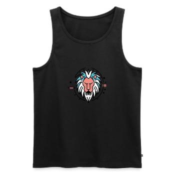 Roaring Lion - Men's Premium Organic Tank Top - black - Front - Michal (187cm)