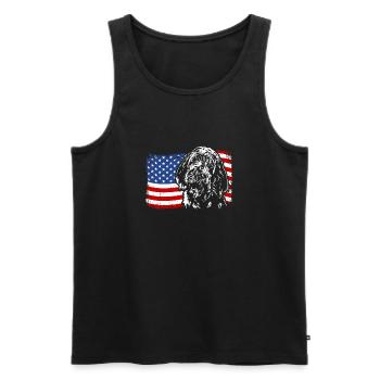 Spinone Italiano Amerika Fahne Hund Hunde Wilsigns - Männer Premium Bio Tank Top - Schwarz - Vorne - Michal (187cm)
