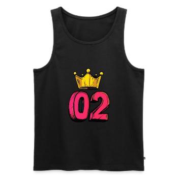 Jersey à 2 chiffres Couronne - Débardeur bio Premium Homme - noir - Devant - Michal (187cm)