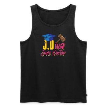 JDiva Juris Doctor - Männer Premium Bio Tank Top - Schwarz - Vorne - AI Model Male 178 light (178cm)