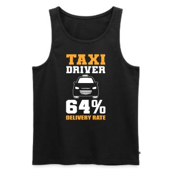 Lustiger Taxifahrer - Männer Premium Bio Tank Top - Schwarz - Vorne - Michal (187cm)