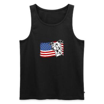 Greyhound America Flag Greyhound Dogs Wilsigns - Débardeur bio Premium Homme - noir - Devant - Michal (187cm)