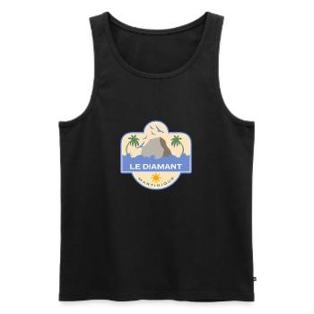 Le Diamant Martinique Karibische Inseln - Männer Premium Bio Tank Top - Schwarz - Vorne - AI Model Male 178 light (178cm)