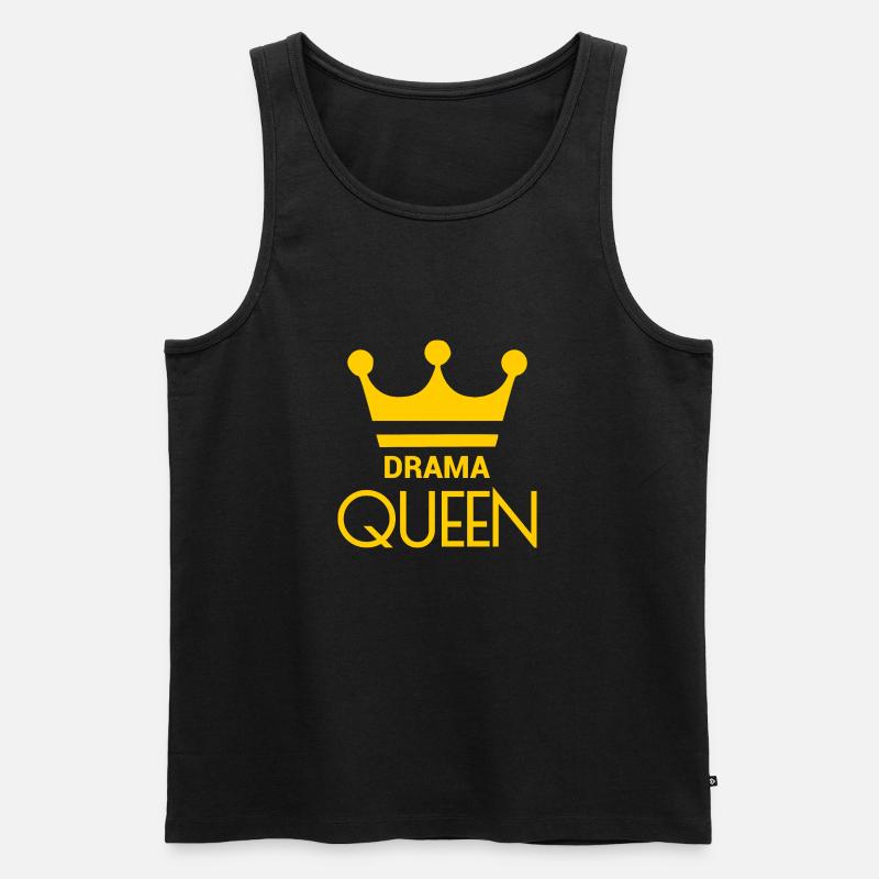 DRAMA QUEEN - Männer Premium Bio Tank Top - Schwarz
