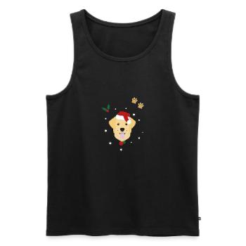 Dog Golden Retriever Animal Love Gift Xmas - Men's Premium Organic Tank Top - black - Front - Michal (187cm)