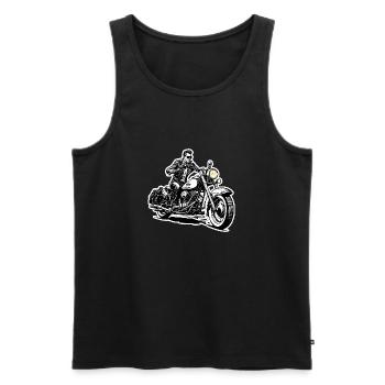 Motorrad Logo / Bike / Zweirad / Fahrzeug / Motors - Männer Premium Bio Tank Top - Schwarz - Vorne - AI Model Male 178 light (178cm)