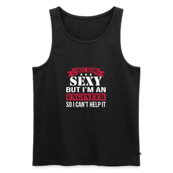I Hate Being Sexy But I'm Engineer - Men's Premium Organic Tank Top - black - Front - AI Model Male 178 light (178cm)