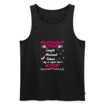 Funny His and Her Clothing Gift Actor - Men's Premium Organic Tank Top - black - Front - AI Model Male 178 light (178cm)