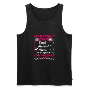 Funny His and Her Gift Civil Engineer - Men's Premium Organic Tank Top - black - Front - AI Model Male 178 light (178cm)