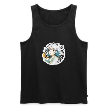 Anime / Bande dessinée / Japonais / Animation / Dessin animé - Débardeur bio Premium Homme - noir - Devant - AI Model Male 178 light (178cm)