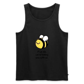 Rette die Bienen - Männer Premium Bio Tank Top - Schwarz - Vorne - AI Model Male 178 light (178cm)