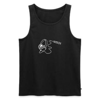 Beat in the ear - Men's Premium Organic Tank Top - black - Front - AI Model Male 178 light (178cm)