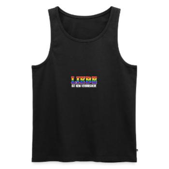 Lgbt Gay Pride Rainbow Flag Gleichberechtigung - Männer Premium Bio Tank Top - Schwarz - Vorne - AI Model Male 178 light (178cm)