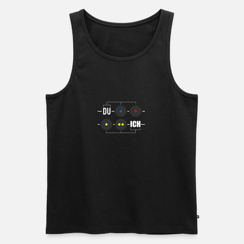 Squash Ball - Männer Premium Bio Tank Top - Schwarz