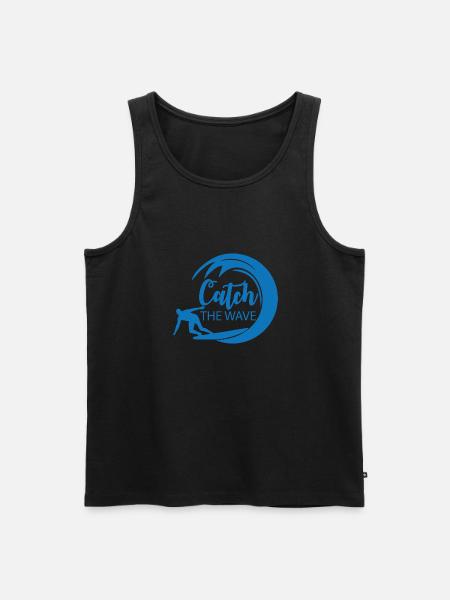 Catch the wave - Men's Premium Organic Tank Top - black