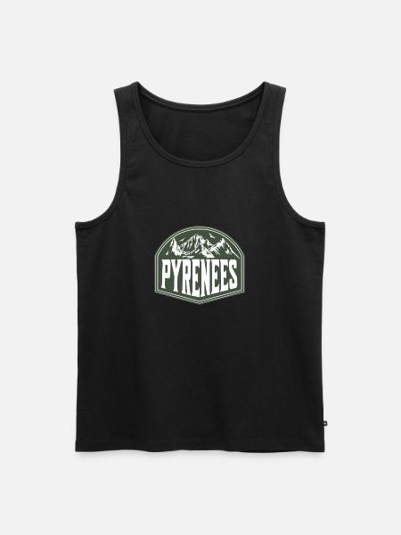 French Pyrenees Mountain Landscape - Men's Premium Organic Tank Top - black