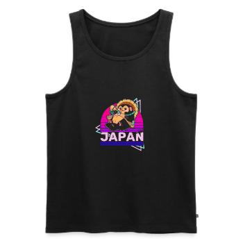 Raccoon Dog Raccoon Dog Enok Japon - Débardeur bio Premium Homme - noir - Devant - Michal (187cm)