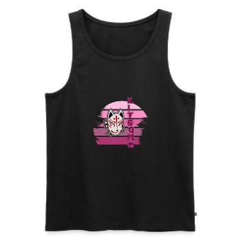 Japanische Tengu Hannya Kitsune Maske - Männer Premium Bio Tank Top - Schwarz - Vorne - AI Model Male 178 light (178cm)